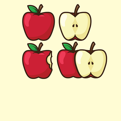 apple adobe illustrator apple apple icon creative design food fruit illustration fruits healthy icon illustration illustrator logo outline red sticker sticker design sweetness vector