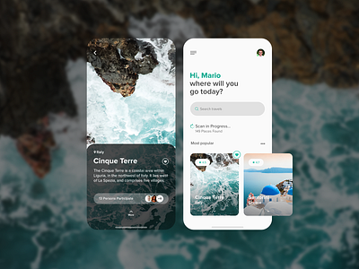 Travel App - Experience Sharing app app concept app design booking branding design minimal mobile tourist travel traveling trip ui ux vacation