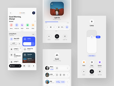 Smart Home Concept Application app application behance concept design home homepage design interface light sketch smart smarthome ui