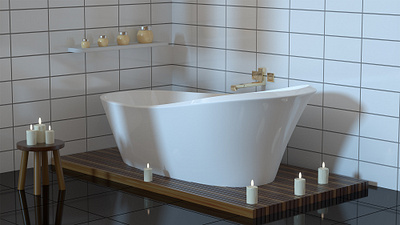 modern bathroom bath bathtub candle chair design inside interior lighting modern natural tile