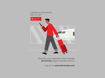 Airport Transfer branding design drawing illustration minimal typography ui vector