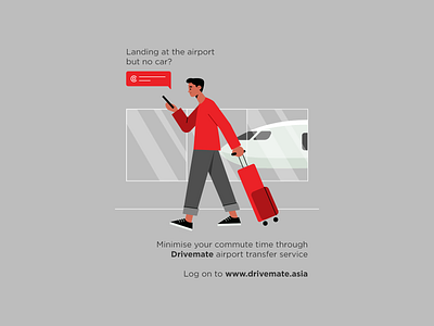 Airport Transfer branding design drawing illustration minimal typography ui vector