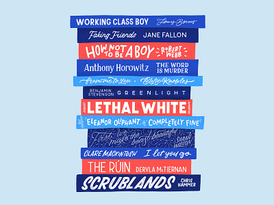 Reading List design illustration lettering typography