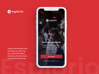 User on boarding flow - Esplorio design journal photobook travel travel app traveltech ui ux