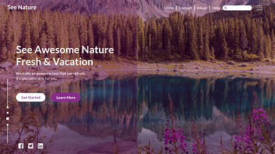 Nature, other part of the page design typography ui ux web website