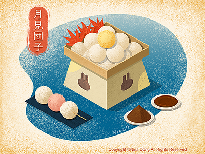 お月見団子—DANGO design festival illustration