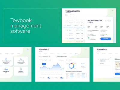 Towbook Management Software analytics app car chart dashboard data design stats table tow truck towbook ui ux