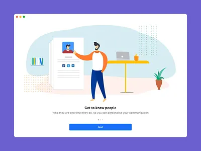 Profiles after effects animation branding design illustration mail motion design motion graphics onboarding people sign in swipe tea ui vector violet