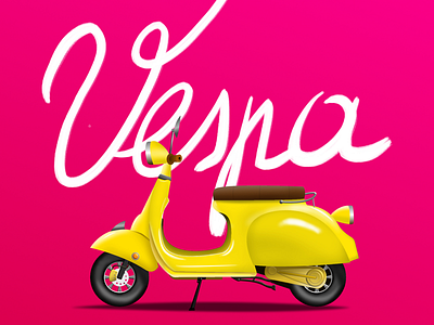 Vespa poster affinitydesigner illustration ipadart vespa