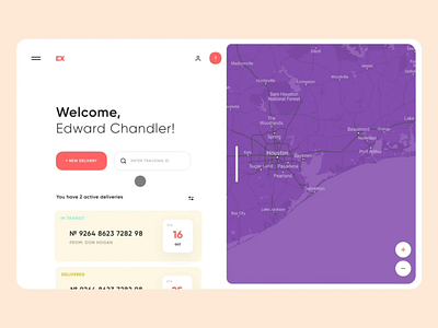 Tracking delivery — App Concept app app design delivery delivery app delivery service maps shipping ui ux