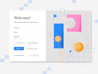 Registration form abstract connect email forgot password form illustraion member mimimal password registration form sign up simple forms texture username welcome page
