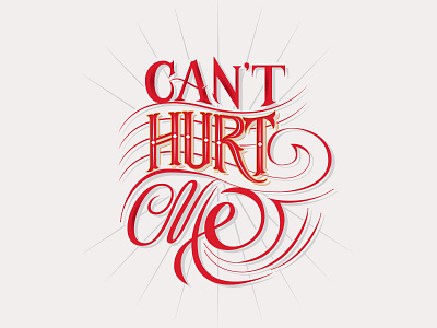 Can't Hurt Me art book design drawing hand illustration lettering process procreate red style vector vectors