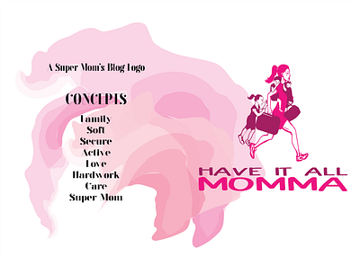 Super Mom Blog Logo blog creative design graphic design illustration art logo design mother love superhero vector vlog