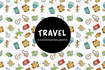 Travel Vector Free Seamless Pattern free freebie graphics pattern travel typography vector