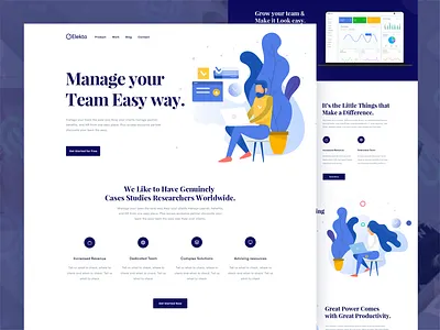 Team Management Landing page agency website branding clean collaboration creative custom design digital marketing dotpixsel illustration agency making management management system mordern strategy team team work teamwork web marketing website design