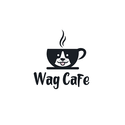 wag cafe art cafe coffee coffee shop cute designer dog logodesigns logos playful wag