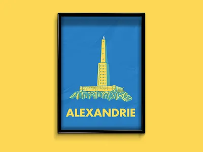 Poster Alexandrie flatdesign illustration poster