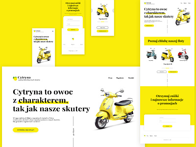 Cytryna means lemon landing landing page mobile ui ui web design