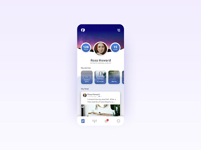 Facebook screen redesign adobe xd facebook interface mobile social media ui uidesign xd