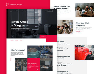 Lebendauer Enterprise - Private Office Page (Coworking) design ui ux web design website