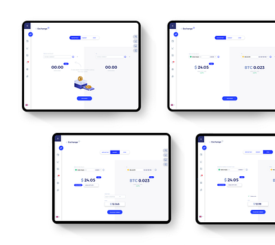 Exchange screens Darb finance blockchain branding crypto cryptocurrency design ui uiux ux vector web