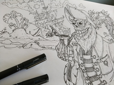 Sea of Ghouls [WIP] art character design drawing halloween illustraion pirate