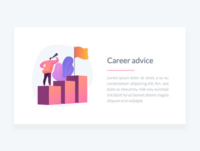 Career advice metaphor vector illustration. UI example. concept illustration illustration set landing page design metaphor ui ui elements vector vector illustrations vector pack web app design