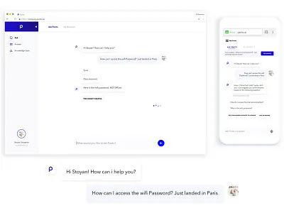 Panto.ai high-fi mockup adobe xd ai app chatbot design elegant ux voice assistant