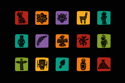 MAPI Icons art branding design figures icons illustration museum vector
