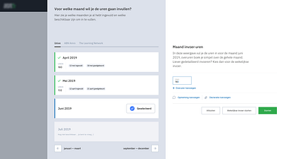 Select month, start of the wizard freelancer hours platform self service wizard