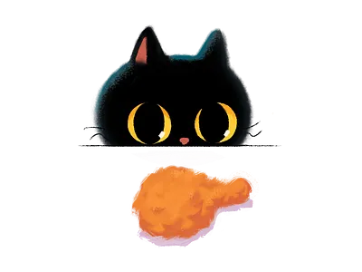 Chicken👀 blackcat cat characterdesign cute doodle drawing emoji halloween illustration