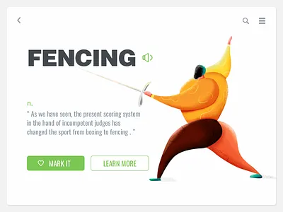 Fencing illustration painting ui ui design