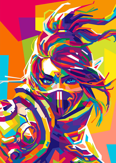 templar assasin abstract abstract art abstract design beautiful color colorful colors dota2 geometric popart wpap