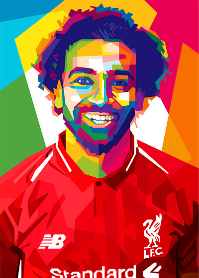 MOH SALAH abstract abstract art abstract design beautiful colorful colors geometric illustration moh salah popart sports wpap