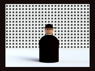 Holy 3d 3d art character hat holy light religion x