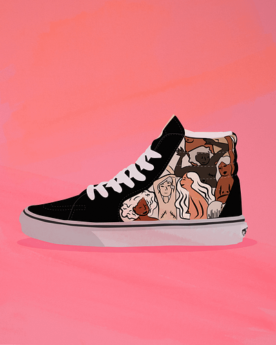 VANS breast cancer awareness art design graphic design illustration illustration art illustrator sneaker sneakerhead sneakers vector