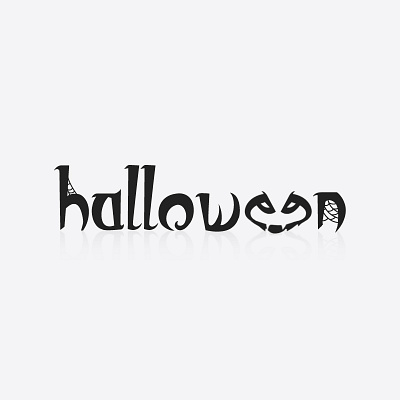 Halloween - Minimalist Typographic Logo clever cleverlogo creative designs halloween holiday holidays logo logodesign minmalist typographic typography ui vector