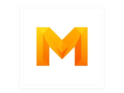 "M" Letter Logo app icon illustrator lettering logo logo design logos logotype orange ui vector yellow