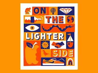 On the lighter side 🕴️ art fun illustration lettering logotype mondays poster print vector