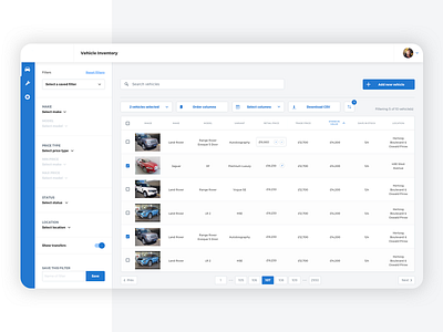 Car Inventory Management design product design ui ui design ux ux design web web platform website