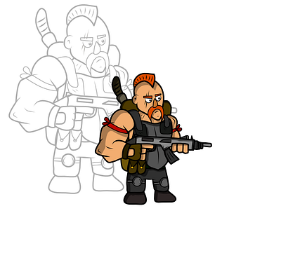 Mercenary art artist artwork cartoon character character design freelance fun graphic illustration vector vector art