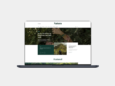 Natura Website blog clean concept editorial design fashion landingpage magazine minimal theme typography