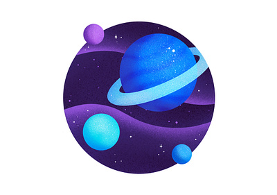 Spaaaace design digital illustration galaxy illustration planet planets procreate space stars