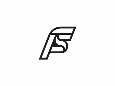 FS clean icon initial logo modern monogram simple