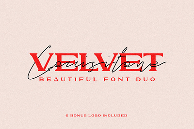 Velvet Lousitone Font duo branding design font font design font duo fonts graphic design lettering logo fonts retro font type design typeface typefaces typography vintage font