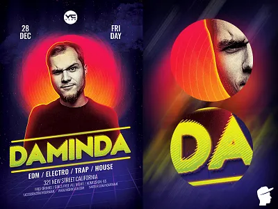 Electro Dj Poster 15 Flyer Template arcade concert daminda design digital dj dj battle dj battle flyer dj club dj concert dj concert flyer dj event dj flyer edm nightclub party