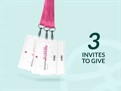 3 invites giveaway badge dribbble giveaway invitation invites