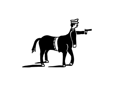 Freeze! centaur cop freeze gun horse illustration police police officer policeman sketch