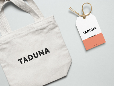 Taduna Clothing Brand brand brand design brand identity branding clothing brand clothing company clothing design clothing label flat graphic graphic design illustrator logo logotype minimal mockup monochromatic print