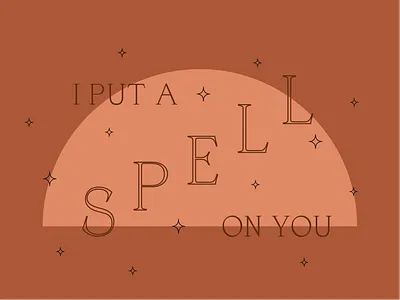 *spells* design experiment fall halloween hocus pocus spell spells spooky type typography